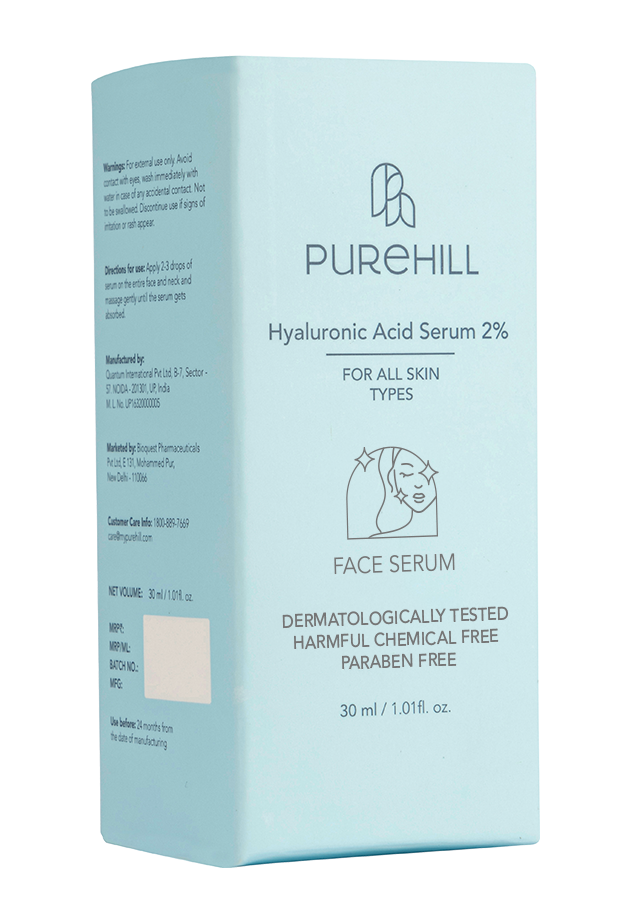 Hyaluronic Acid Serum 2%, Hyaluronic Acid Serum for Face, Hyaluronic Acid Serum For Glowing, Hyaluronic Acid Serum Fro Hydrated Skin | Purehill